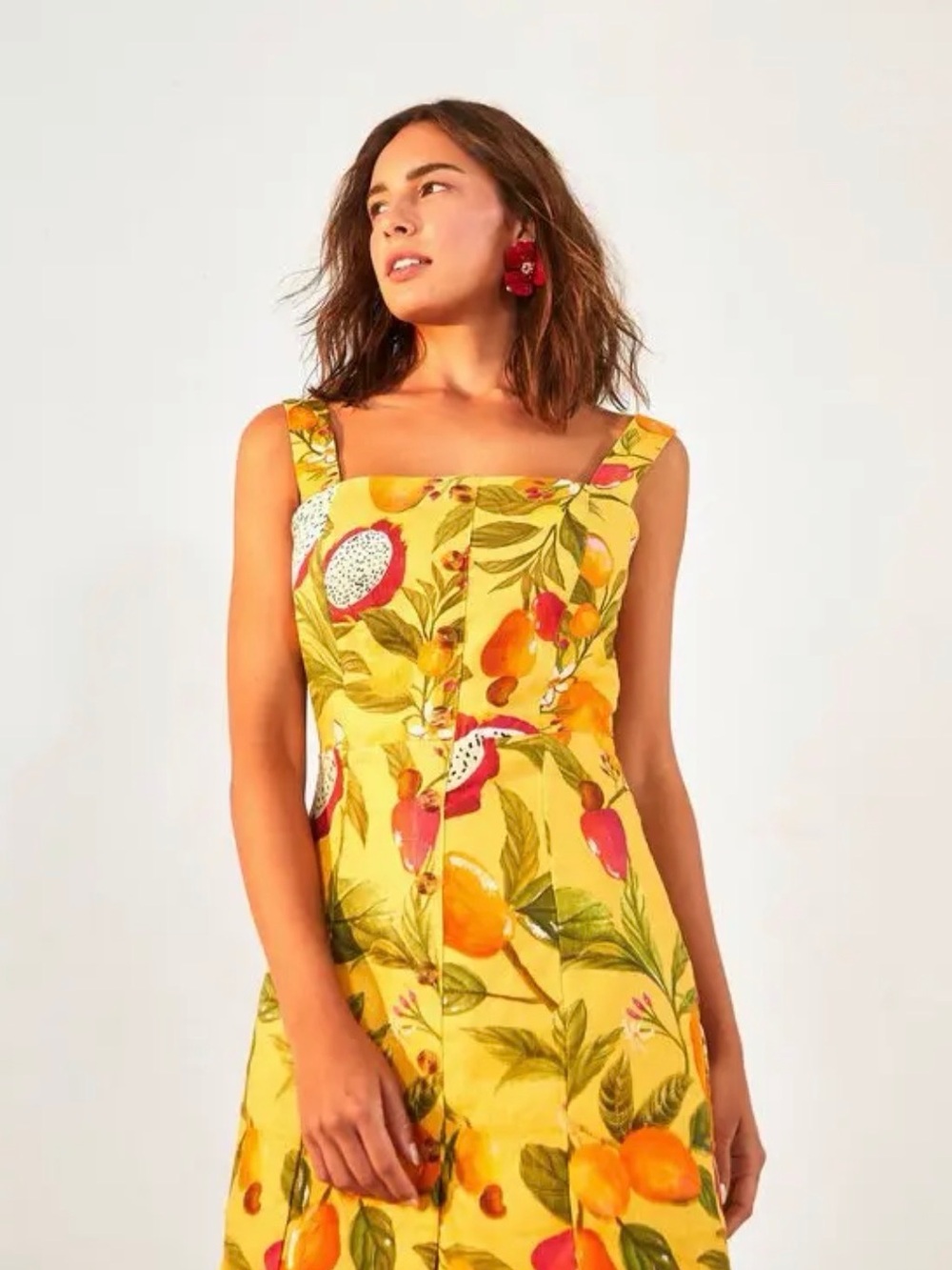Farm Rio Tropical Fruit Print Sundress